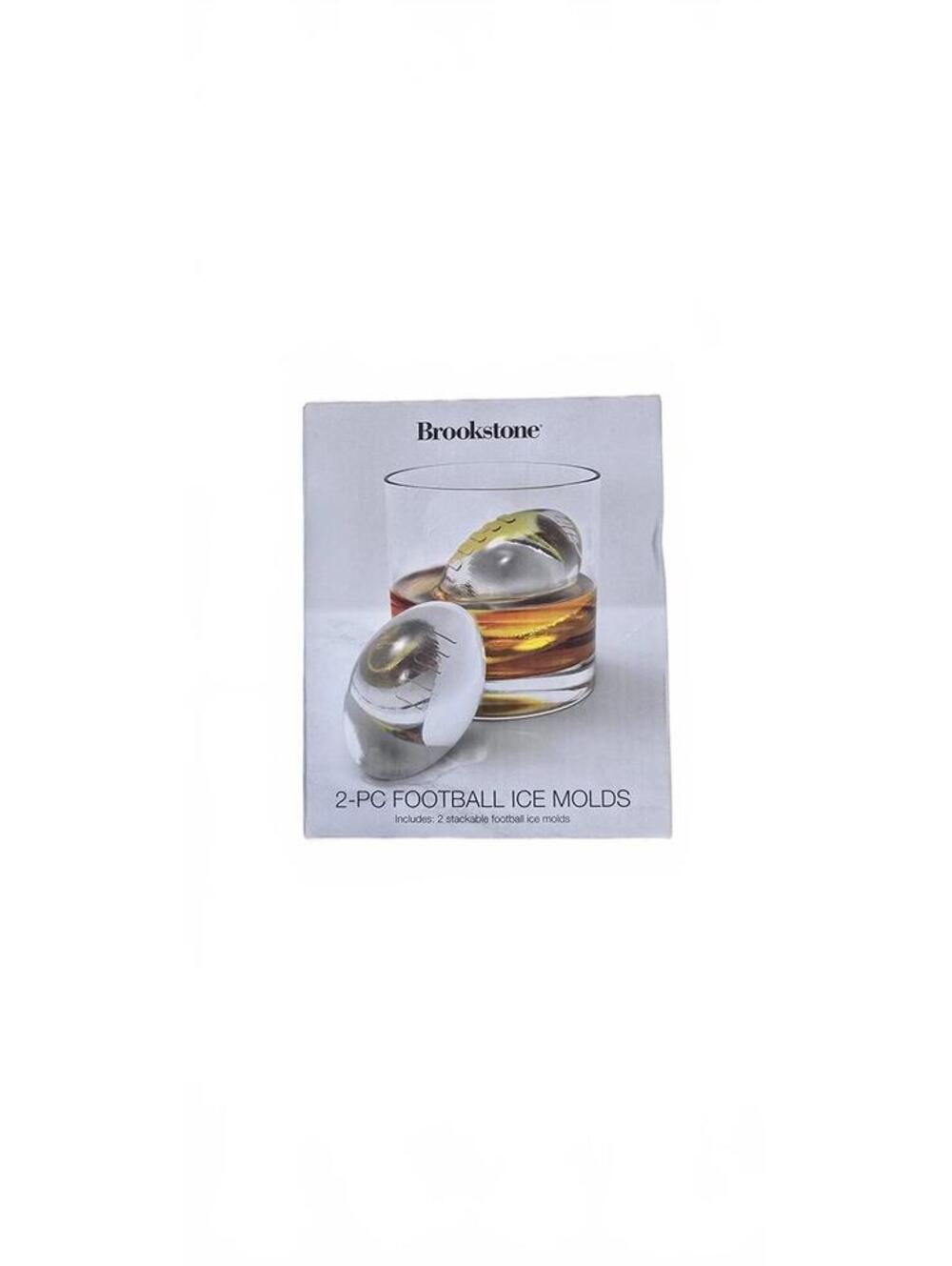 Brookstone 2-PC Football Ice Molds - Unique Football-Shaped Ice Cubes